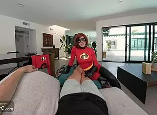 i love this vr conk where redhead elastigirl gets anal in ripped costume for incredibles parody