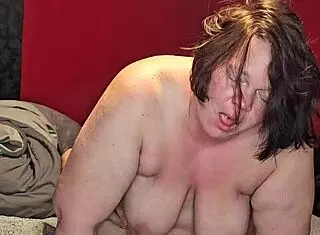 Oh god, this milf with preggo tits rides my face so intensely... wait, yeah, her big boobs bouncing wildly as she grinds down hard