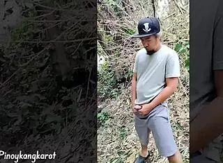 Outdoor blowjob turns intriguing with young asian beauty and her tight wet pussy in first time creampie