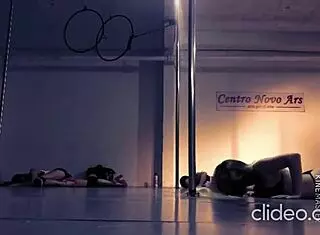 Doctora unleashes intense sexy dance on the pole flashing her ass boldly in hospital setting