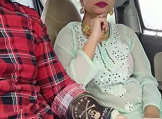 this cute indian babe experiences her first time romantic sex in a car with tight pussy and leggings pulled down for doggystyle