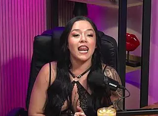 Guided handjob adventure with sexy Brazilian brunette showcasing big tits ass shaved pussy lingerie from California USA