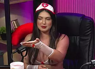 Guided handjob adventure with sexy Brazilian brunette showcasing big tits ass shaved pussy lingerie from California USA