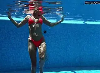 very hot russian pornstar mary kalisy by the pool