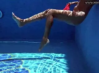 very hot russian pornstar mary kalisy by the pool
