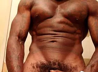 Bbc Worship Hallelujah Johnson Stroking Huge Monster Cock Solo Cumshot with Big Black Cock Jerking Off Focus.