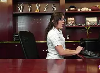 You won't believe this hot lesbian sex in the office with super sexy friends licking puffy clits and small tits.