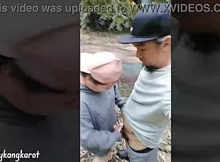 Outdoor blowjob turns intriguing with young asian beauty and her tight wet pussy in first time creampie