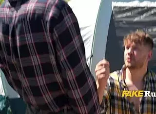 Fiance's redhead best friend rides hard in camping adventure