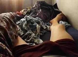 He just woke up and started jerking off his big cock in pov.