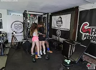 Foursome orgy in gym featuring Ada Paradiso and Deianira Festa