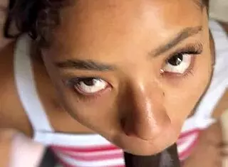 Deep blowjob with stepbrother's BBC amateur couple Nysdel