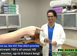 Angel Ramiraz experiences take your daughter to work day as latina nurse. She handles patient in hospital with humiliation roleplay and latex gloves.