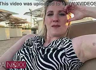 Beach Humiliation from Blonde German Housewife Goddess