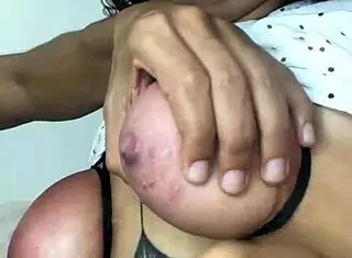 Subtle hints of spanking huge natural tits with wet submissive vibes