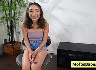 Petite teen Amber Summer spreads pussy lips for hard fucking with Charles Dera