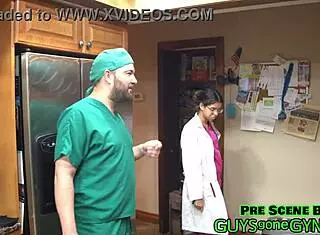 Angel Ramiraz experiences take your daughter to work day as latina nurse. She handles patient in hospital with humiliation roleplay and latex gloves.