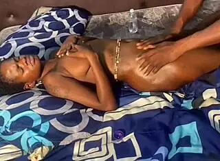 Stepdad wakes up his naughty ebony stepdaughter for rough anal fucking with big cock and cum in her ass. 😈🍑