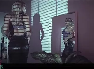 Watch me striptease in heels and dance sensually with blue eyes. Angie Lynx teases prettily in new production by Andyquarius.