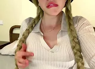 Hey, check my cute stepsister squirting so deliciously in my room 😍. She's a blonde college student with big natural tits.