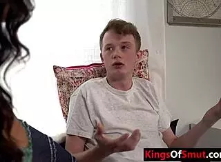 Hot Stepmom Motivates Virgin Stepson!