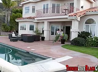 Big Booty Teen Rides BBC In Interracial Threesome