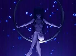 tharja in cosplay outfit dances nude with glasses for body worship