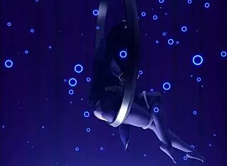 tharja in cosplay outfit dances nude with glasses for body worship