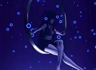 tharja in cosplay outfit dances nude with glasses for body worship