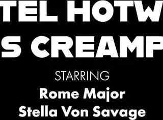 Inked brunette Stella Von Savage takes Rome Major black monster cock doggystyle pounding!