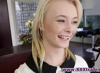 Tiny Blonde Slut Sucking Big Monster Cock In High Definition