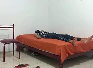 Capricious nurse treats patient by groping and flashing her big juicy natural tits.