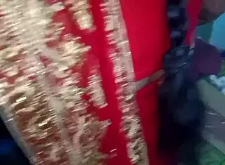 Desi Beauty Housewife Changes Sary at Home with Friend Watching Her Curvy Body.