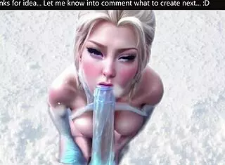 Does Princess Elsa enjoy blowing the Night King's big dick in the cold snow?