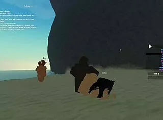 Roblox Porn With Rough Anal Whore Riding Big Black Cock