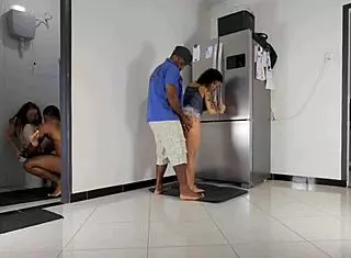 mom fucks stepdad kitchen then i anal half brother bathroom