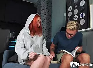 After Hours of Studying Student Couple Takes Hardcore Fucking Break with Riding and Fingering
