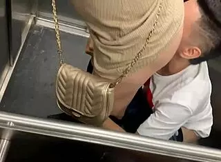 Public Sex In The Elevator After The Party With My Friend We Get Discovered