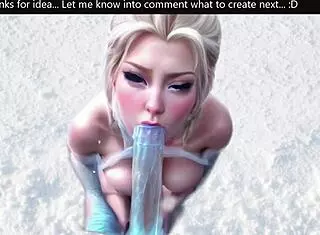 Does Princess Elsa enjoy blowing the Night King's big dick in the cold snow?