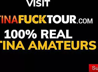 Big natural tits hot brunette Latina in real amateur sex with married neighbour!