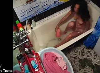 barely legal step-sister teases her tight 18+ hole on hidden camera solo