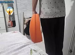 Married Slut Pays Delivery Boy with Pussy in Doggystyle