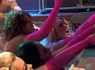 Girls play with sex toys in wild orgy but end up covered in cum later 😏🍆