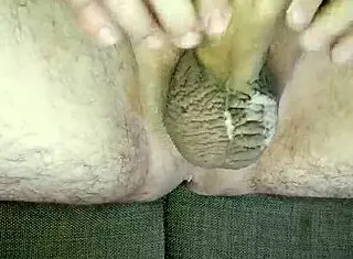 Casually stroking my uncircumcised cock