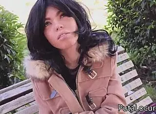 Putalocura - la sexy espa�ola dayana teen 18+ acepta el reto de torbe y traga su lefa en pillada