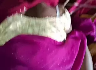 hey, check this desi wife in pink sexy sharee getting hard anal sex with interracial monster cock bent over doggystyle creampie