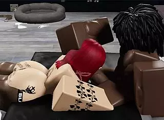 railing a nasty thick redhead bitch with big tits and ass on monster cock!