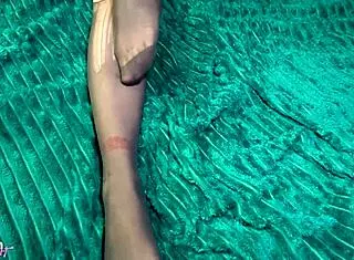 hey, husband fucks wife in torn pantyhose with feet pov action 😈 real russian redhead dirty talk homemade.