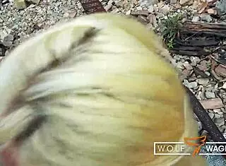 Harleenvan rides his big cock on the grass with blowjob and cumshot in full german dating scene from wolfwagner com.