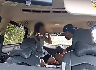 Pinay teacher gets fucked in car by lucky fan with wet pussy dildo doggystyle creampie action.